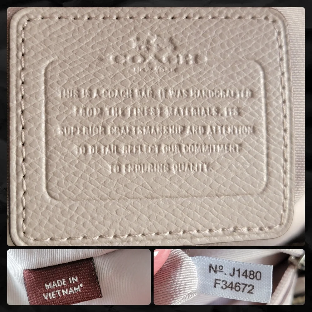 Coach F34672 Christie Carryall Satchel Gray Birch Leather Bag